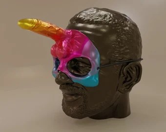Single Dick Horn Mask
