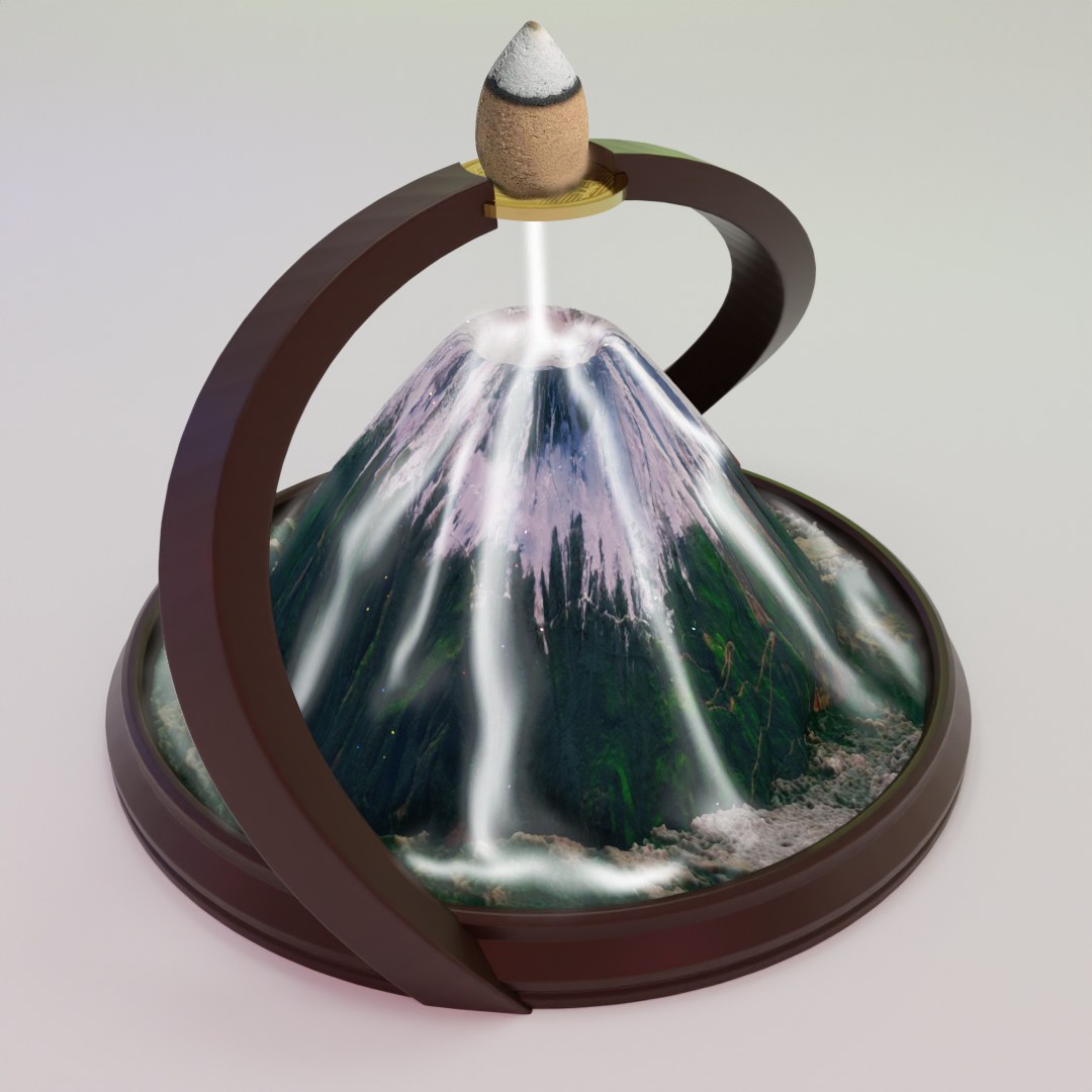 Backflow Incense Burner Mountain