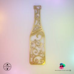 Ornament - Happy New Year Wine Bottle
