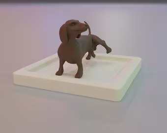Dachshund Dog Peeing Fountain