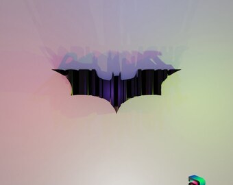 Dark Knight 3D Word Shape