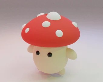Mushroom Toothpaste Cap Topper digital 3D model preview