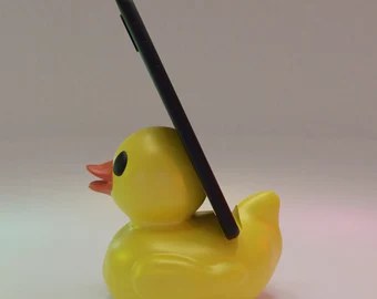 Yellow Rubber Ducky Phone Stand