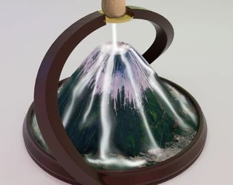 Mountain Backflow Incense Burner digital 3D model preview
