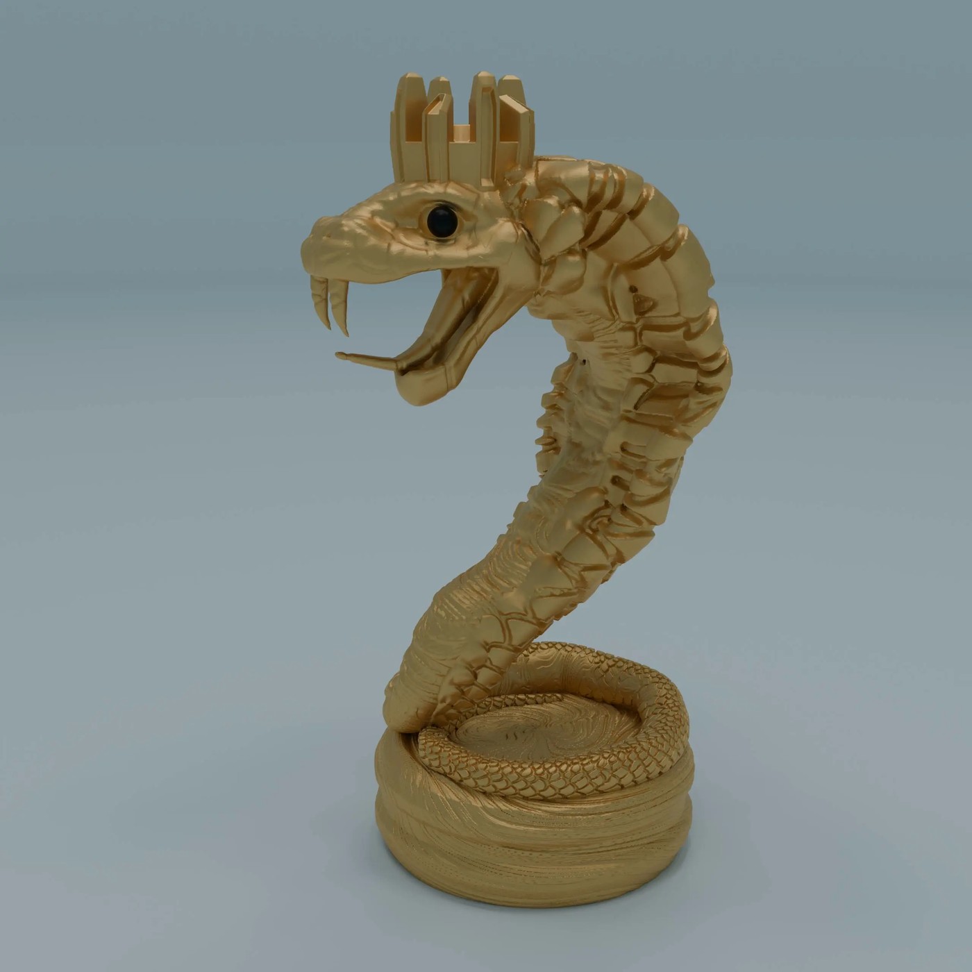Forest Chess (Queen - Snake digital 3D model preview