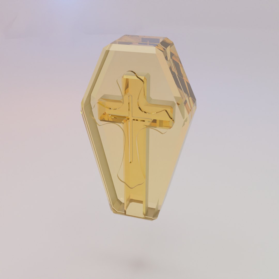 Coffin Cross digital 3D model preview
