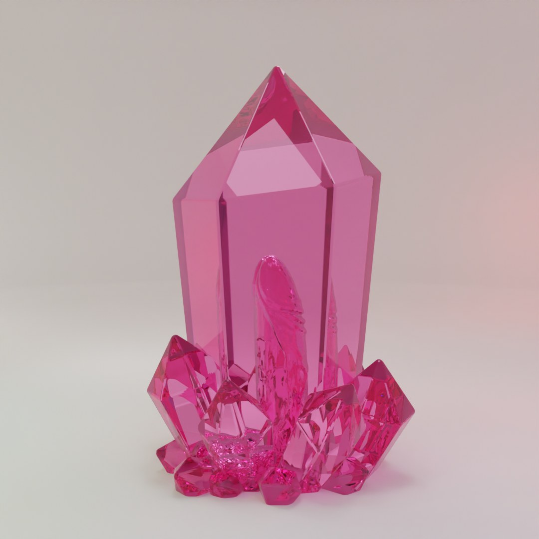 Crystal Resin Dick digital 3D model preview