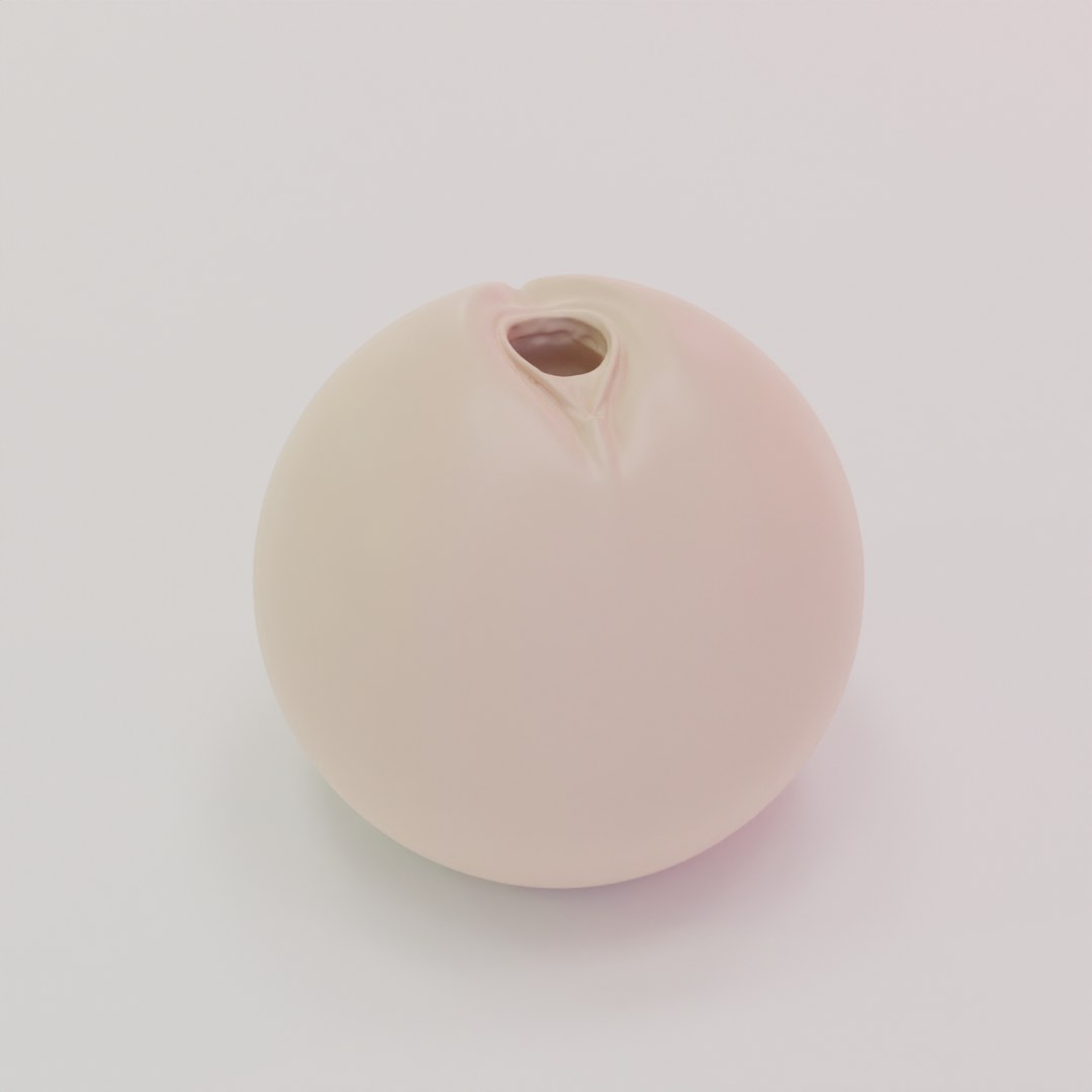 Vagina Toothpaste Topper digital 3D model preview