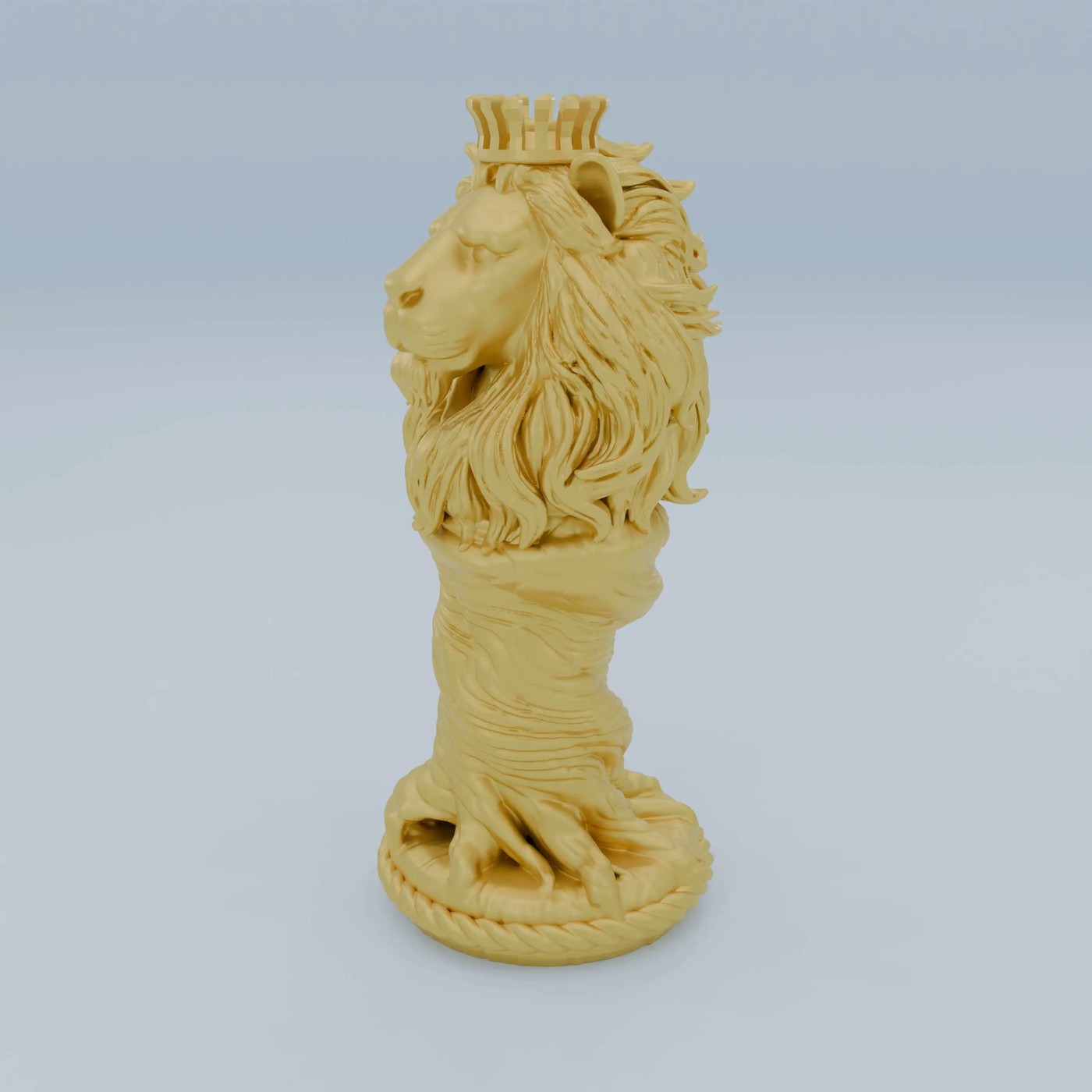 Forest Chess (King - Lion digital 3D model preview