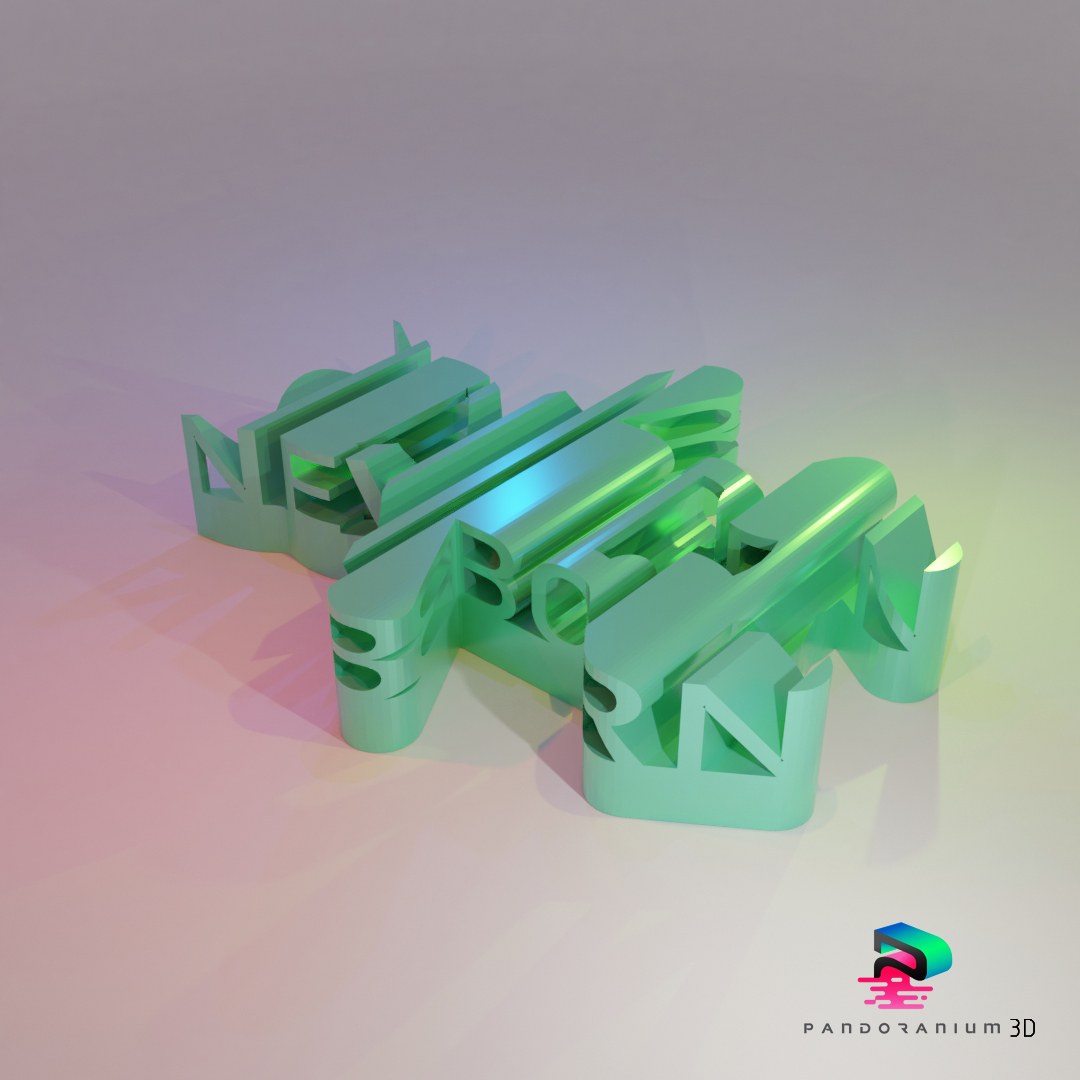 Word Shape - Newborn digital 3D model preview