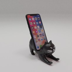 Black Cat Phone Stand
