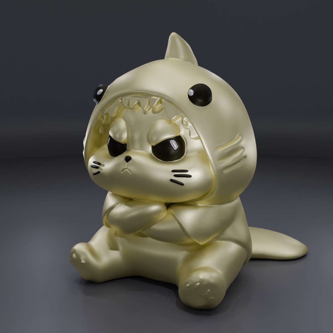 Shark Cat digital 3D model preview