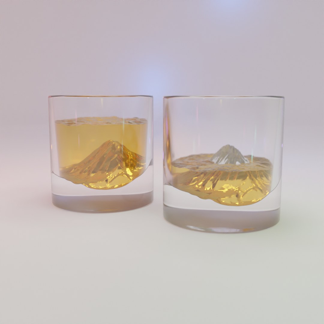 Whiskey Mountain Glass (Clear Resin Print Only