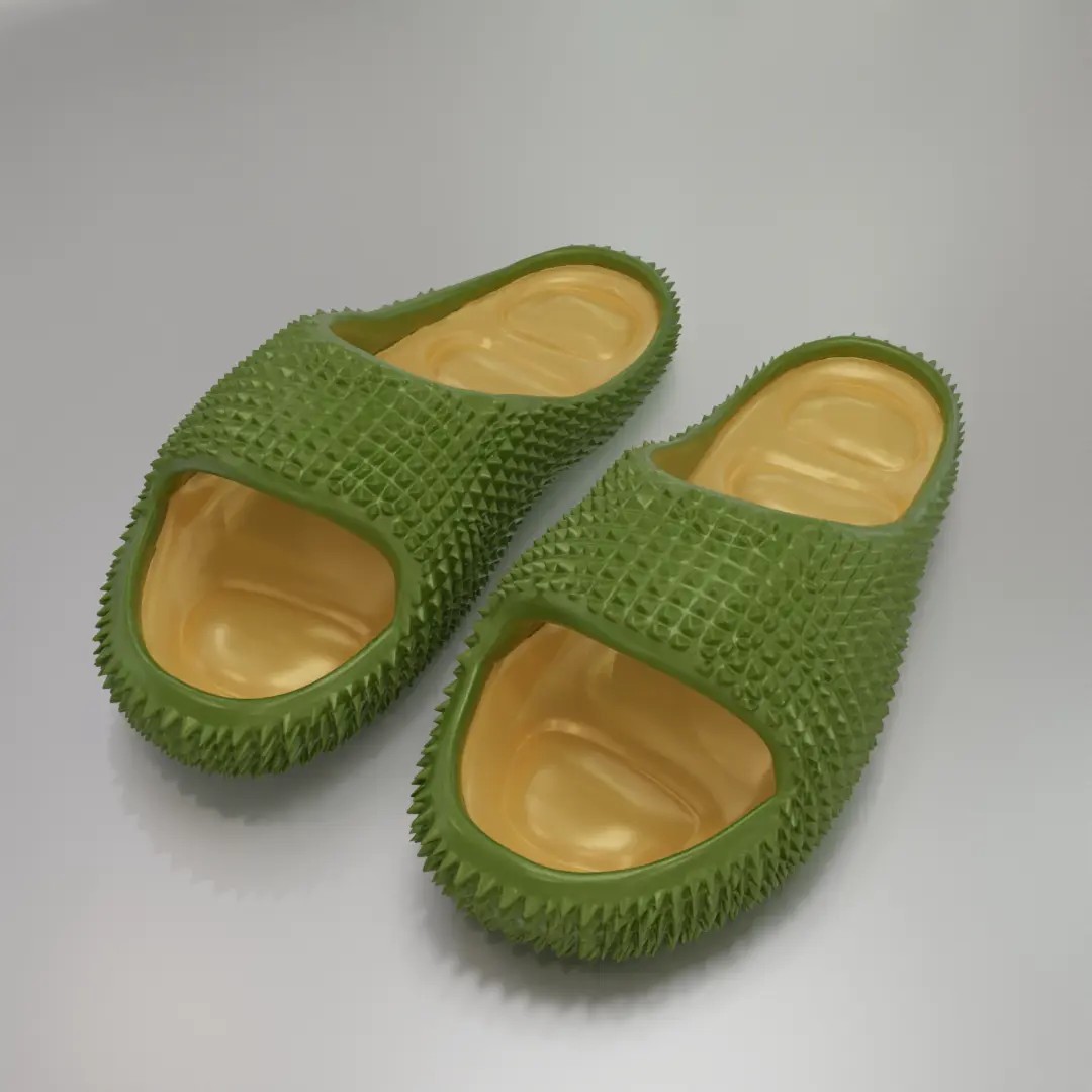Durian Slipper/Shoe digital 3D model preview