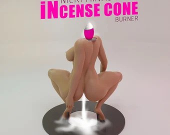 Nicki Minaj Pose Backflow Incense Burner digital 3D model preview
