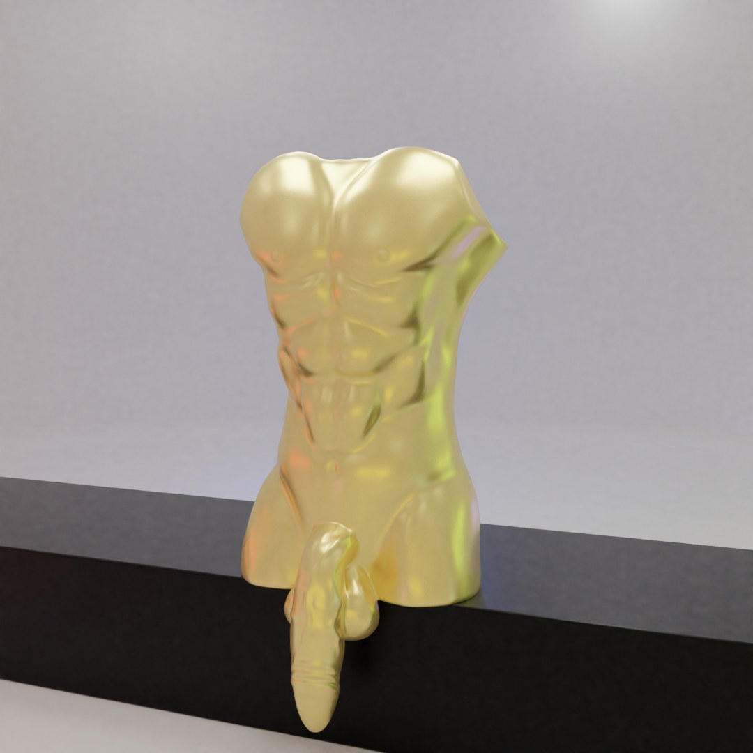 Male Torso Planter Pot With Penis