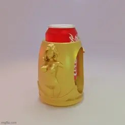 Cute Girl Beer Stein Can Holder