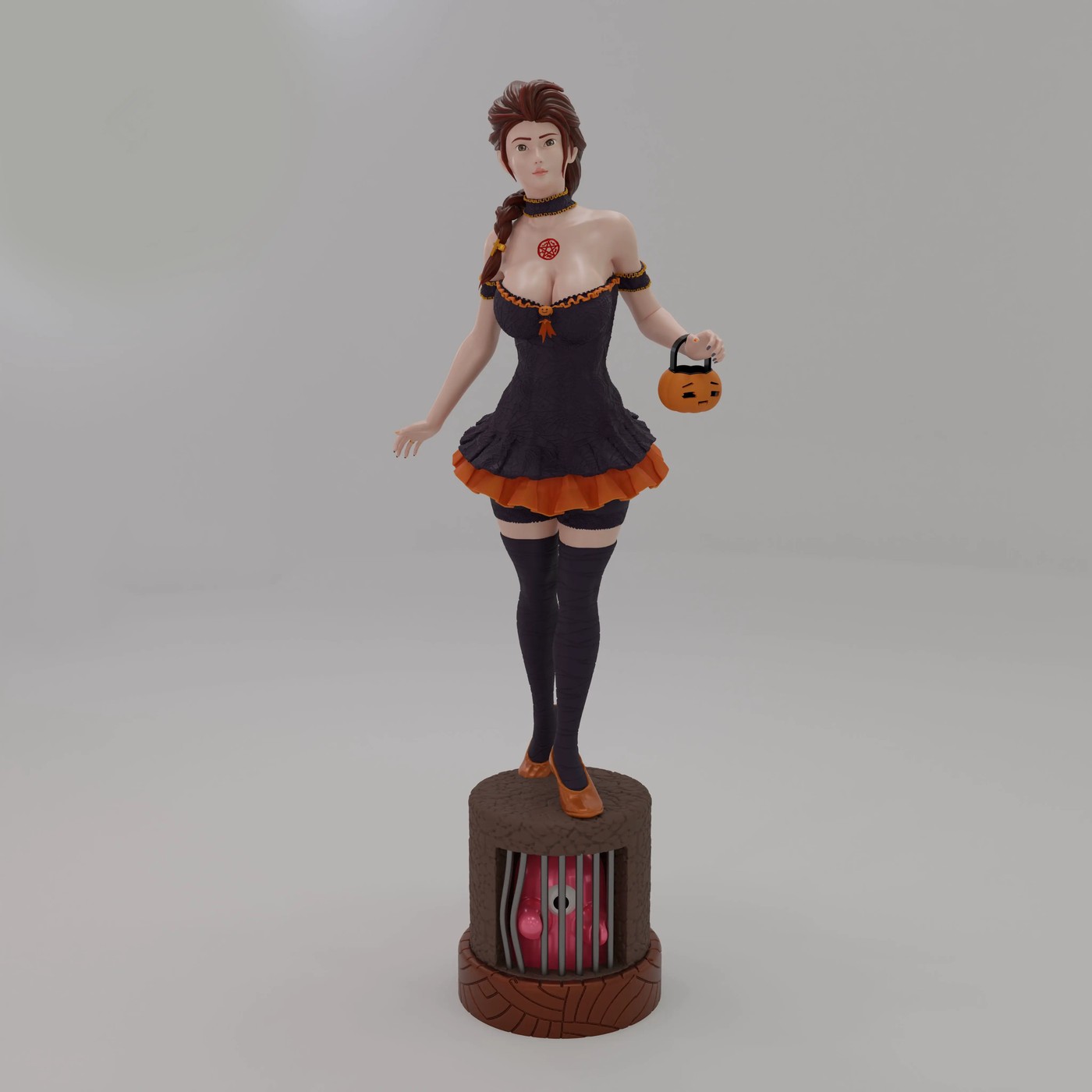 Creality Cloud Exclusive Model - Halloween Girl digital 3D model preview