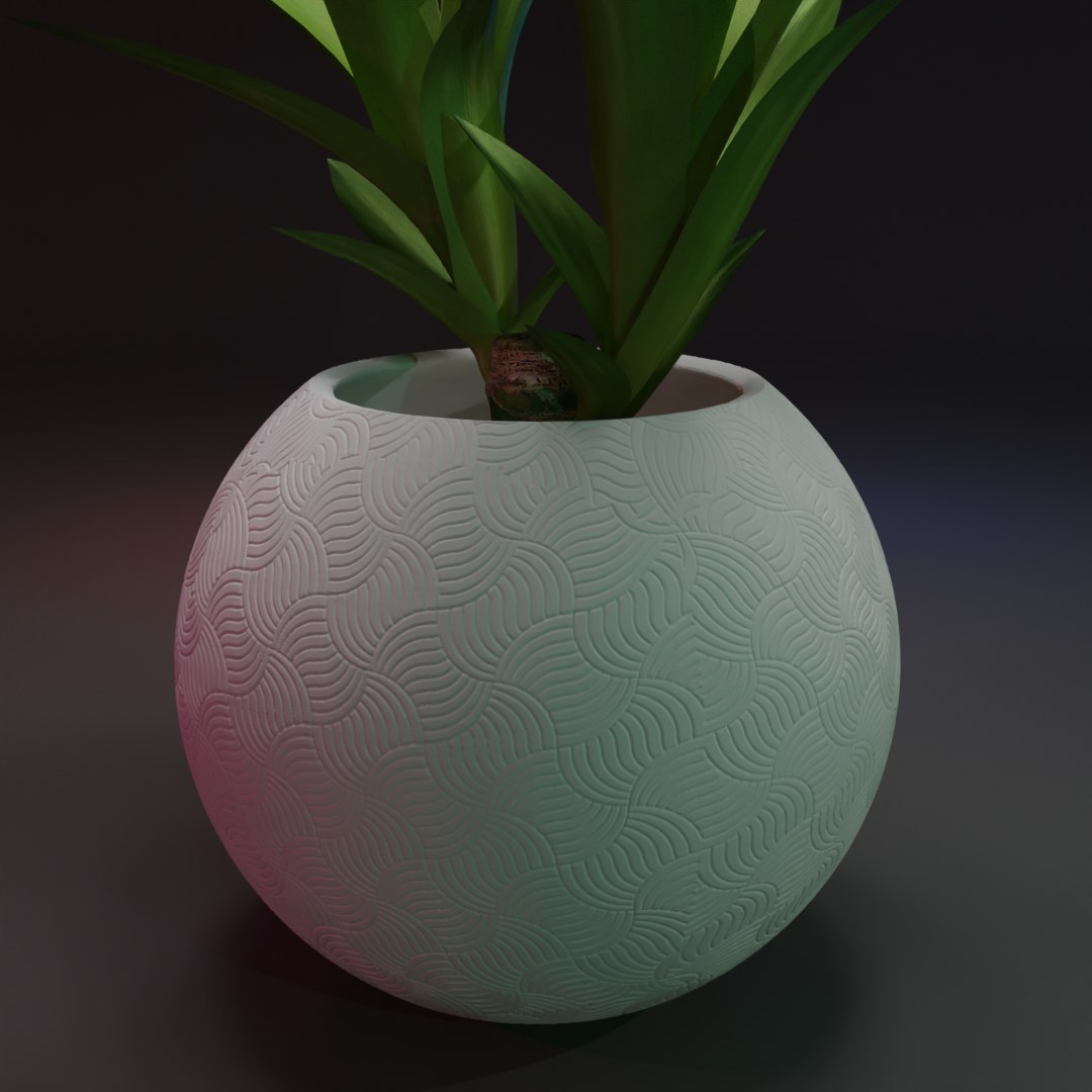 Asian Sphere Flower Pot