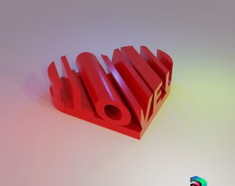 Heart 'I Love U' : Printable