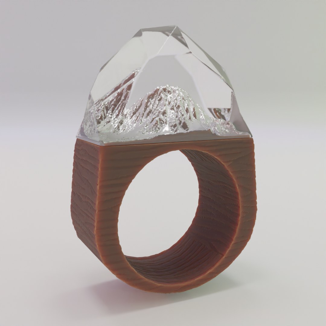Secret Forest Ring digital 3D model preview