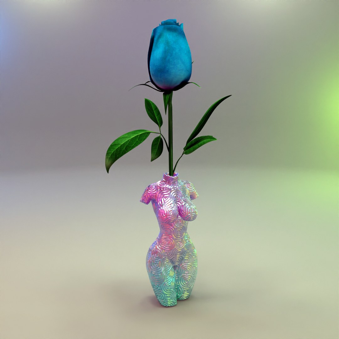Spiral Pattern Body Flower Pot