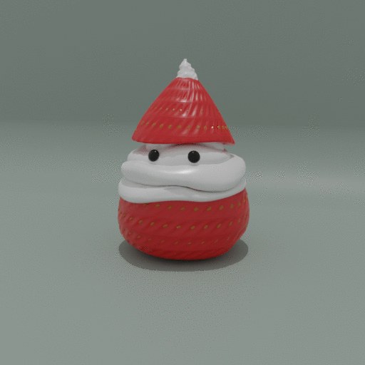 X-Mas Strawberry Santa Claus Ornament
