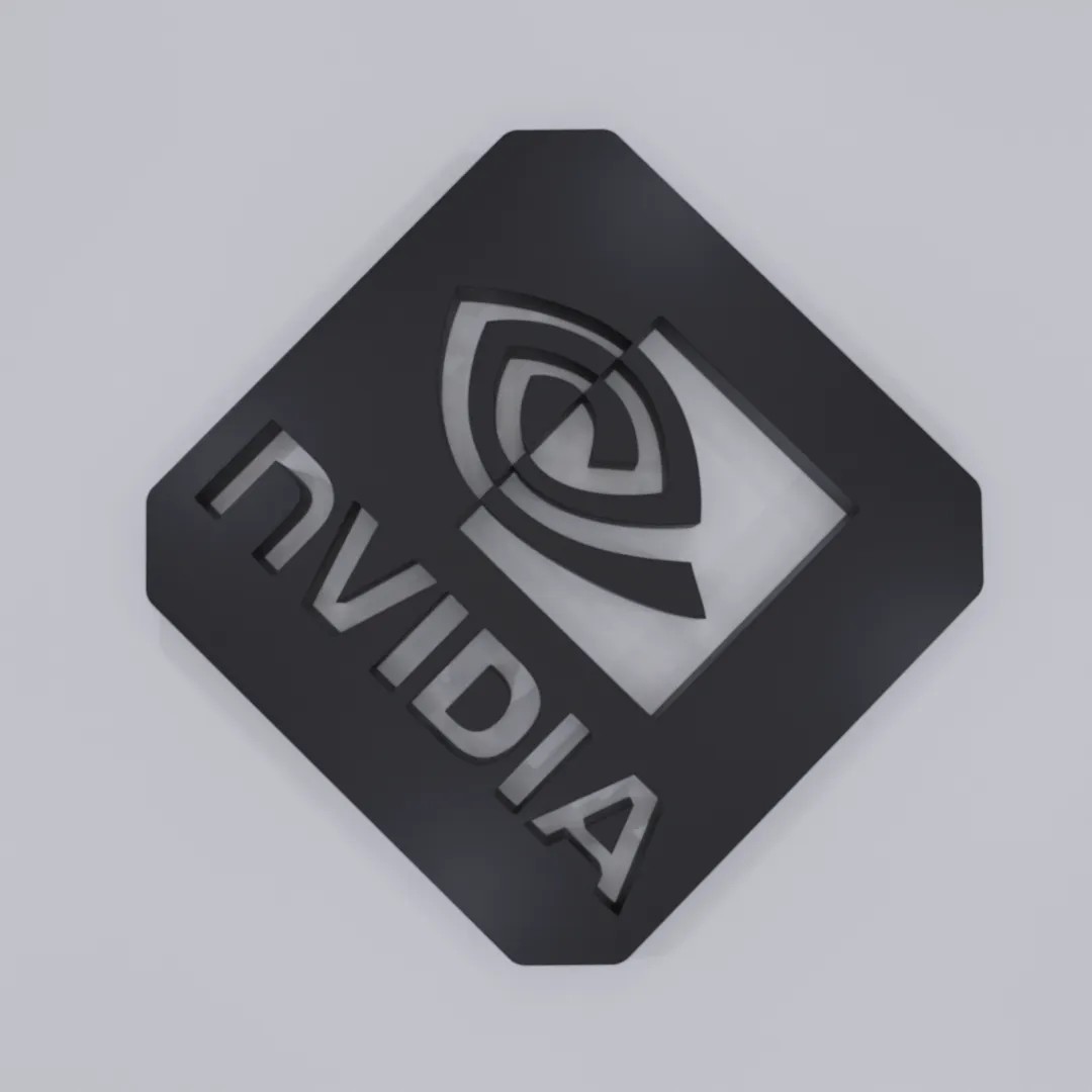 Signature NVidia Decorative digital 3D model preview