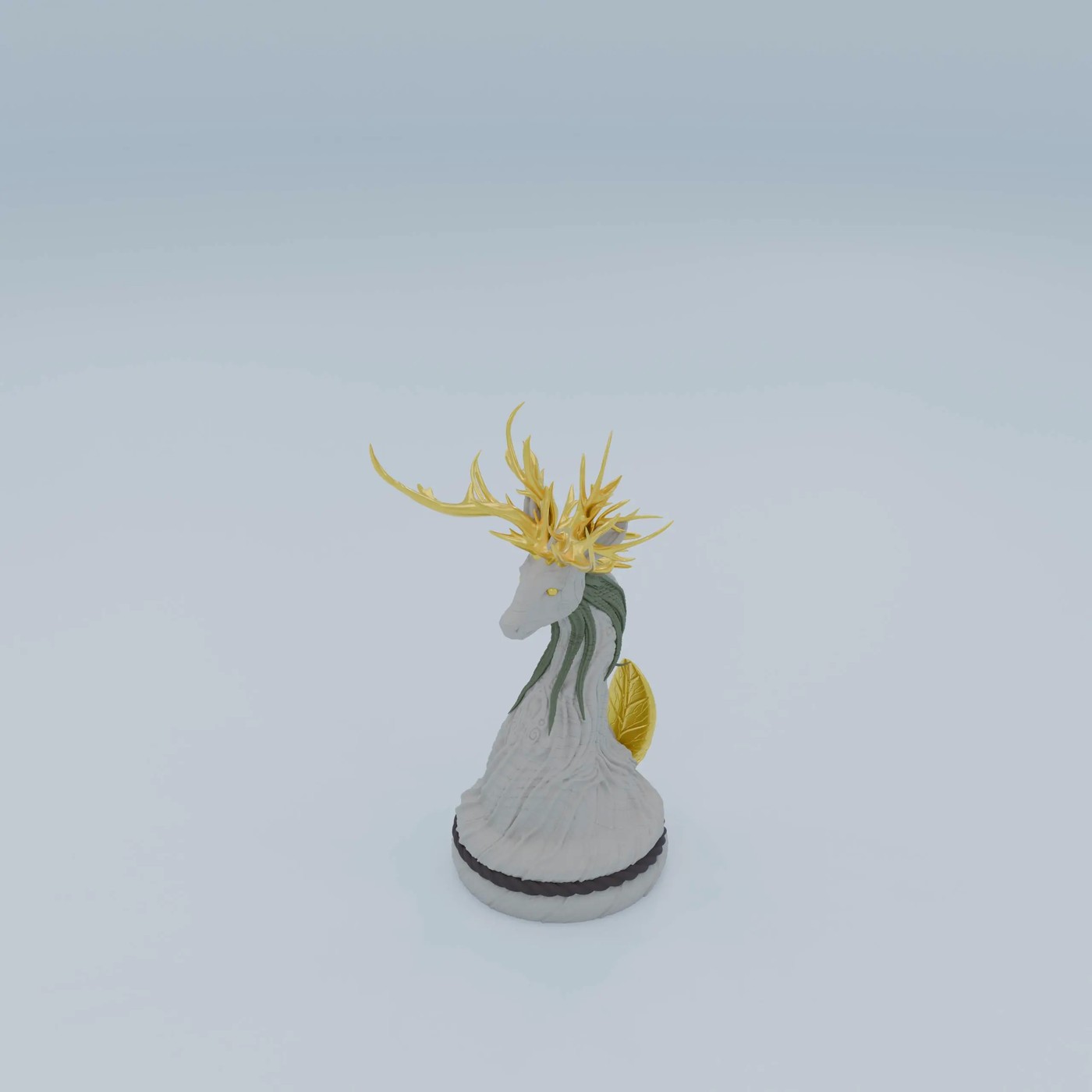 Forest Chess (Knight - Kirin/Deer digital 3D model preview