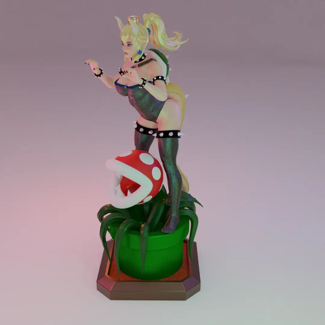 Super Mario Bowsette (Female Bowser Parody digital 3D model preview