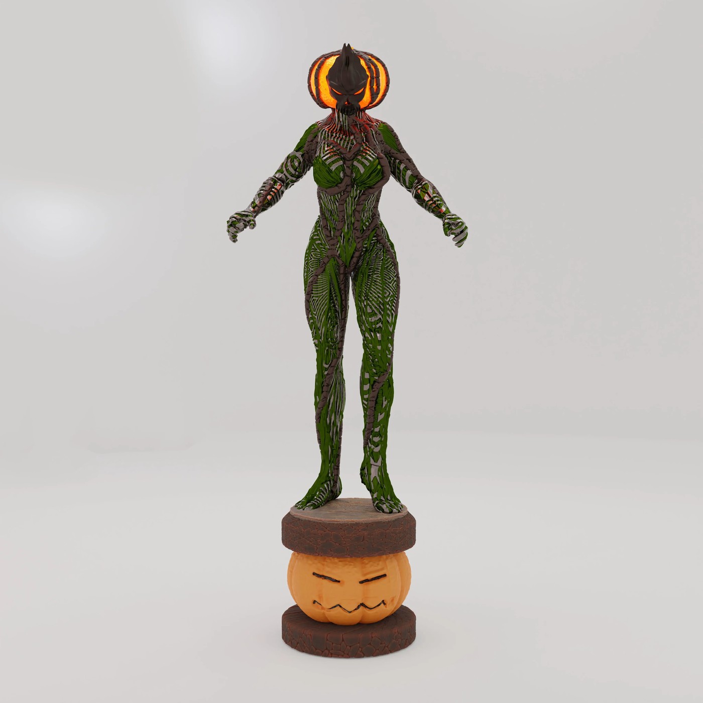 Creality Cloud Exclusive Model - Pumpkin Lady digital 3D model preview