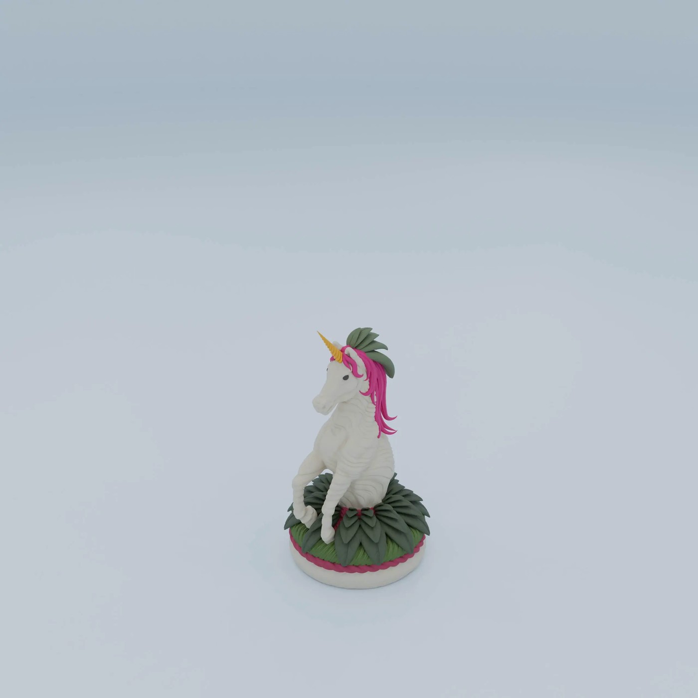Forest Chess (Knight - Unicorn/Horse digital 3D model preview