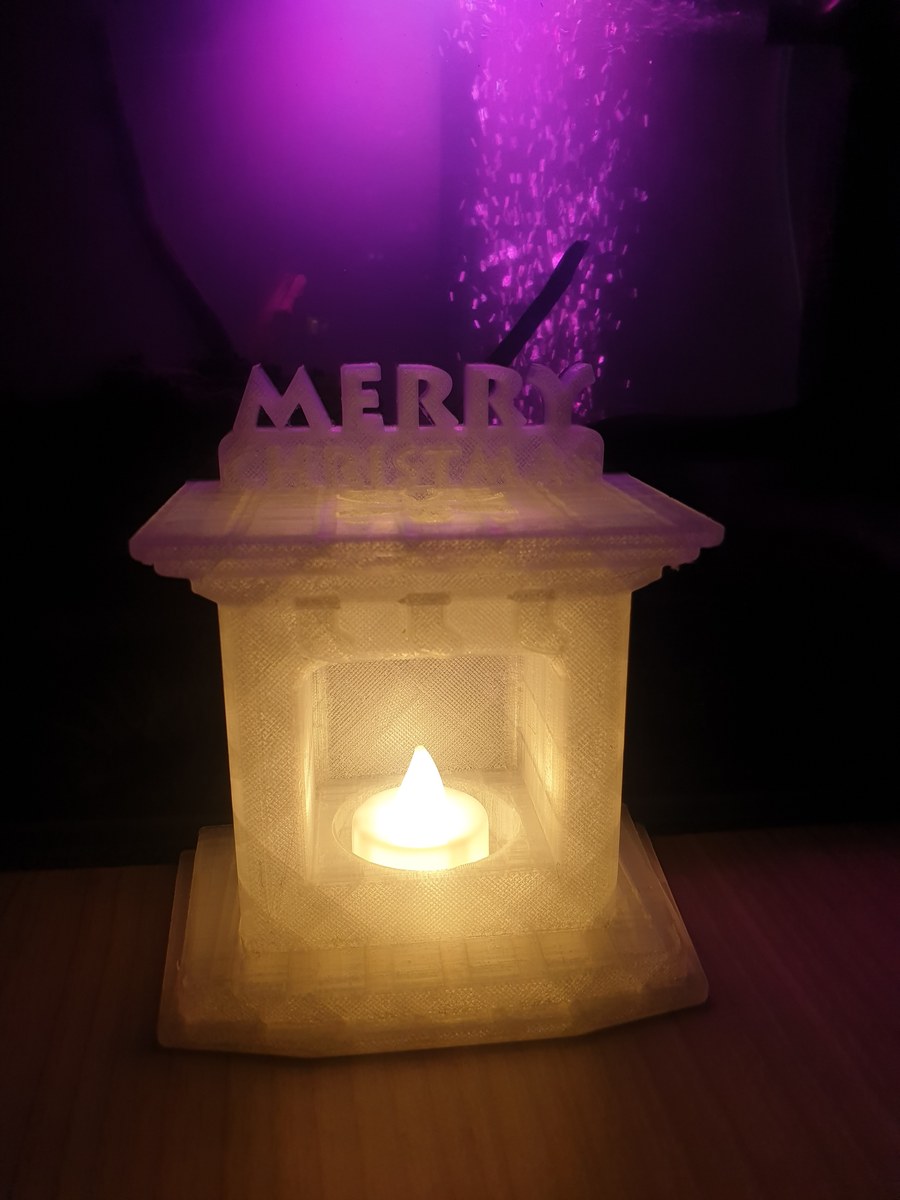 Christmas Led Candle Fireplace digital 3D model preview