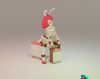 Fantasy Bunny Girl Anime Figure:model
