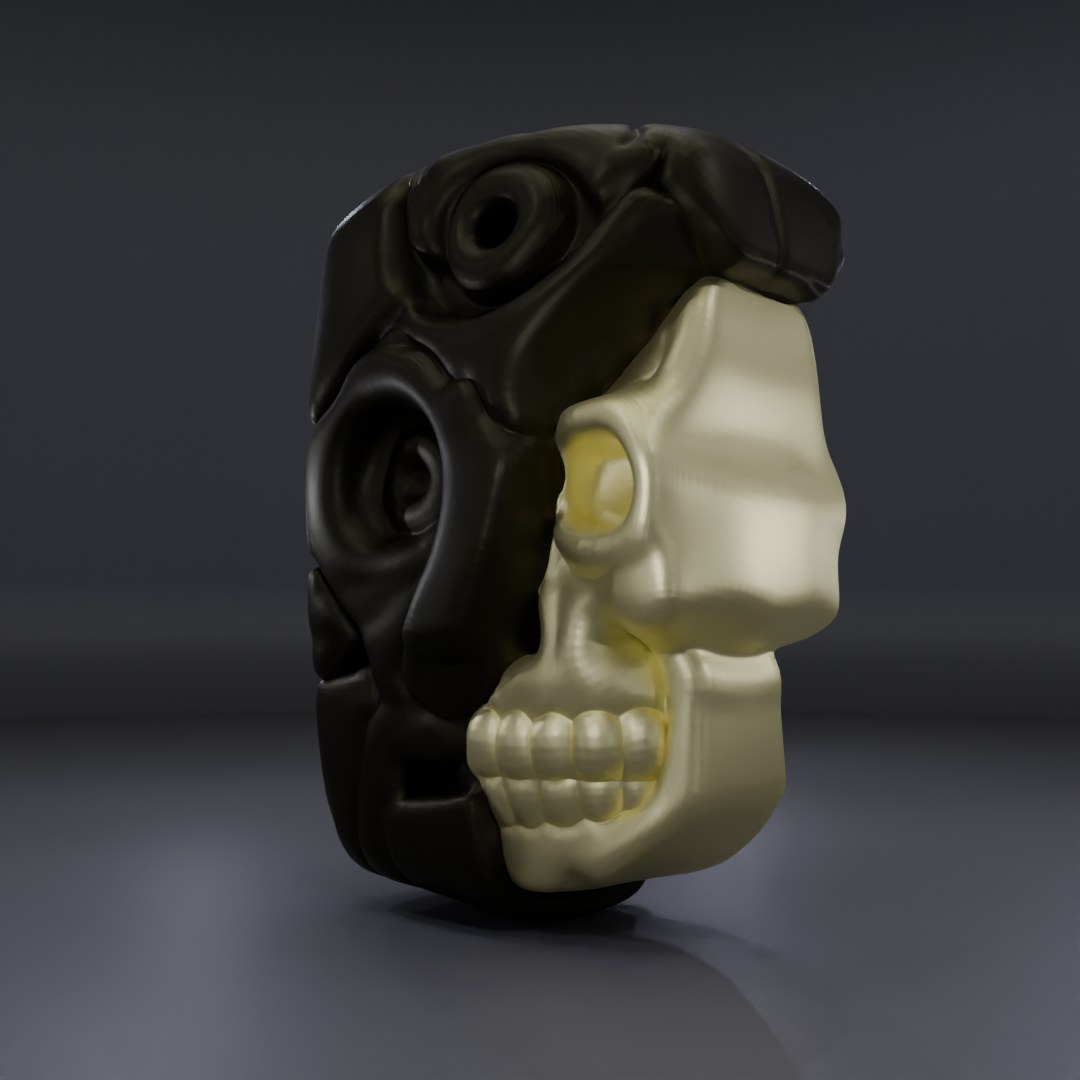 Revealed Totem Skull digital 3D model preview