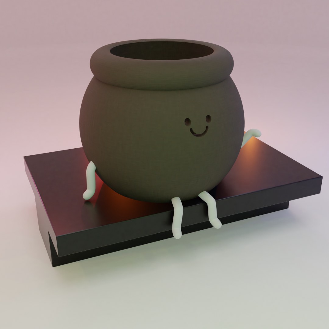 Happy Smile Face Planter Box Flower Pot