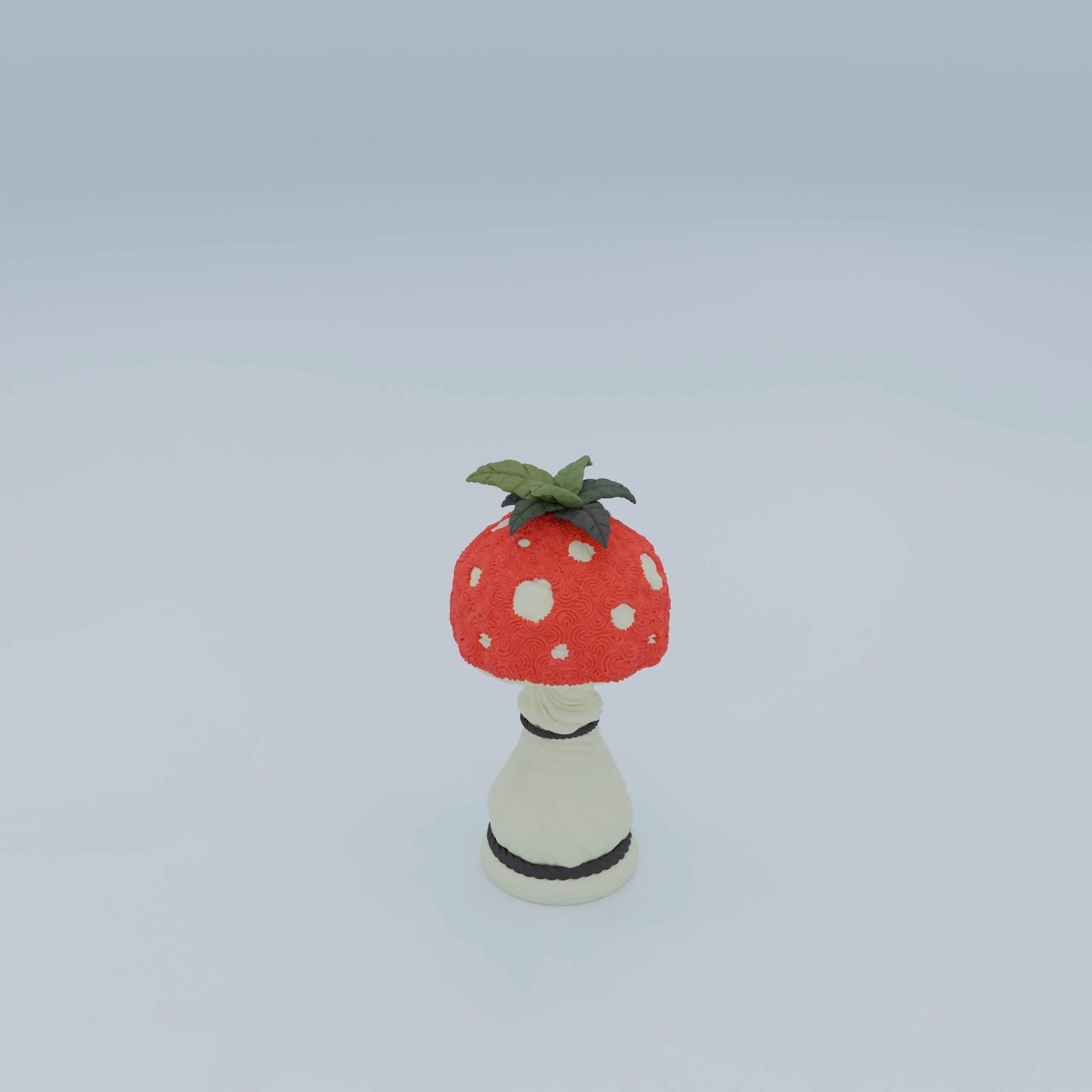 Forest Chess (Pawn - Red Mushroom digital 3D model preview