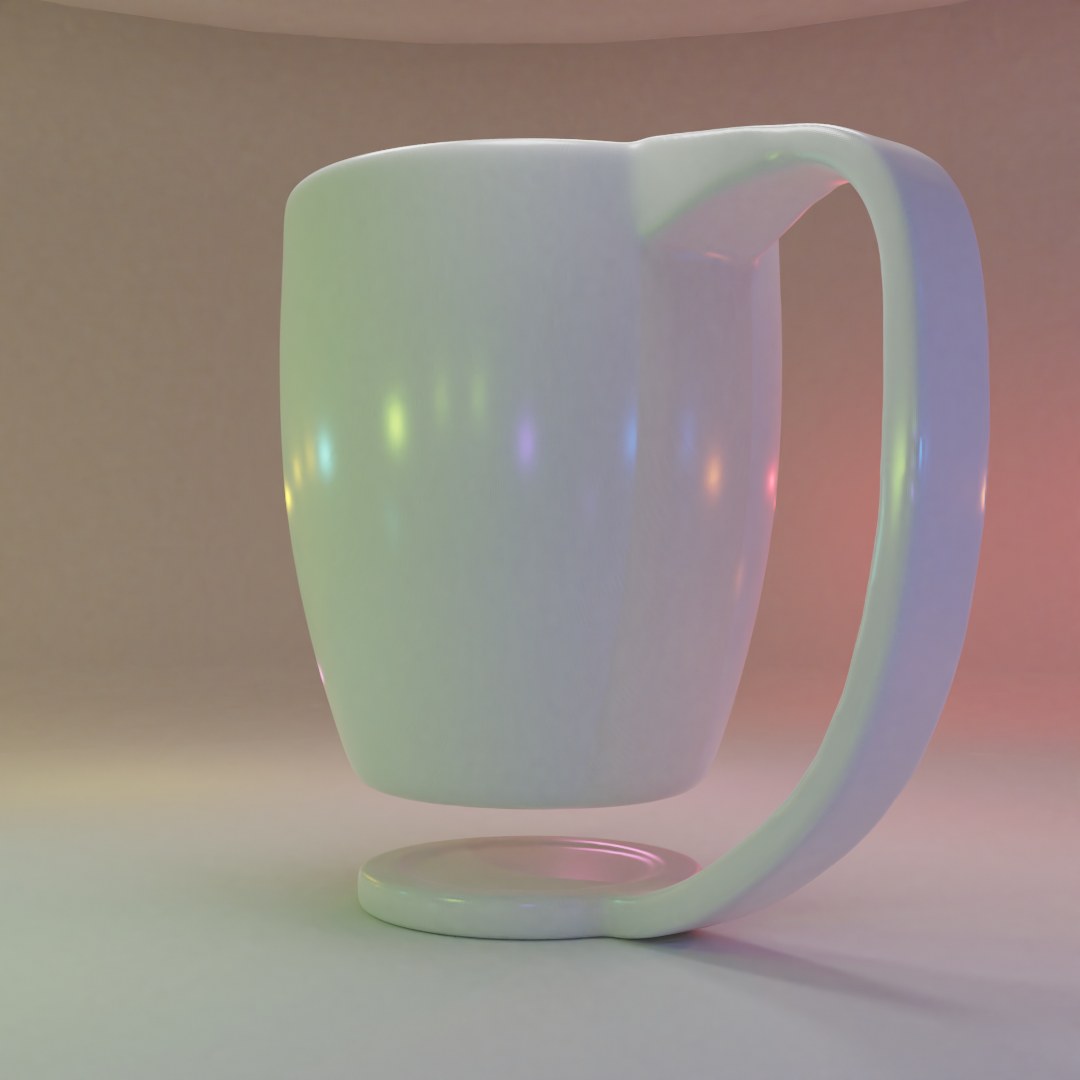 Pseudo Floating Anti-Gravity Mug digital 3D model preview